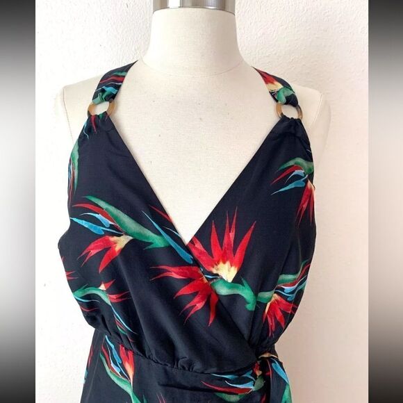 Rails wrap mini dress navy blue floral size small - Picture 7 of 8
